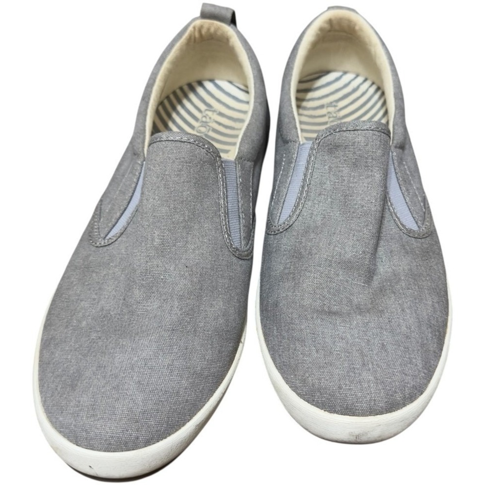 Taos Dandy Slip On Sneaker Womens Grey Canvas Comfort Shoes Travel Walking 10